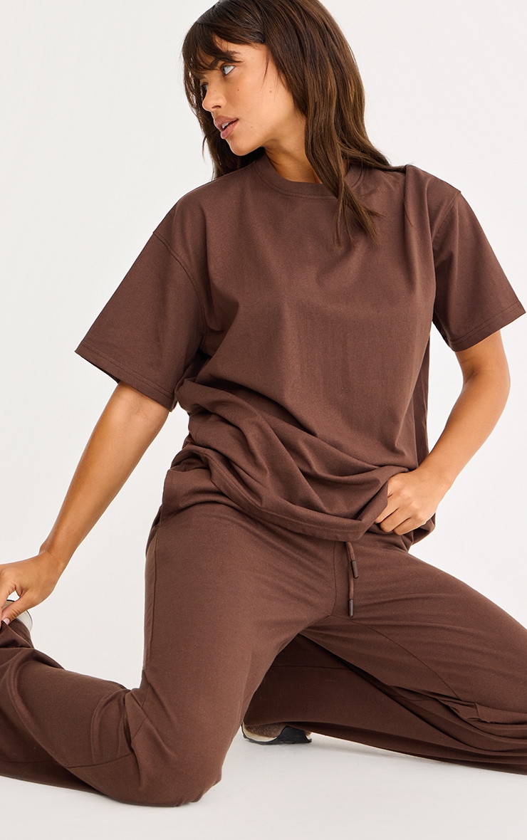 Chocolate Low Rise Wide Leg Pants image 4