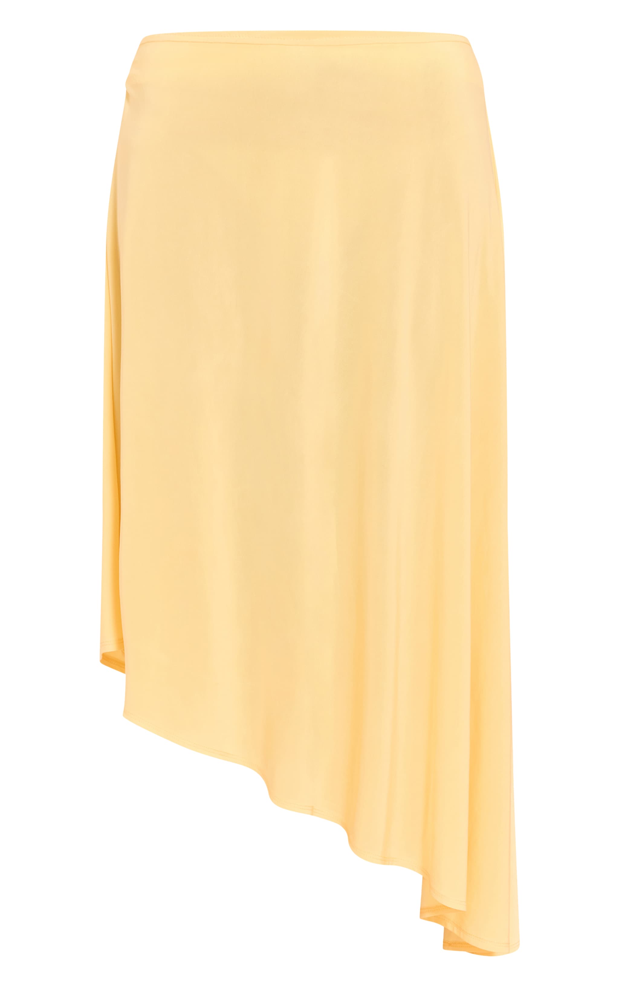 Lemon Asymmetric Hem Slinky Midi Skirt image 5