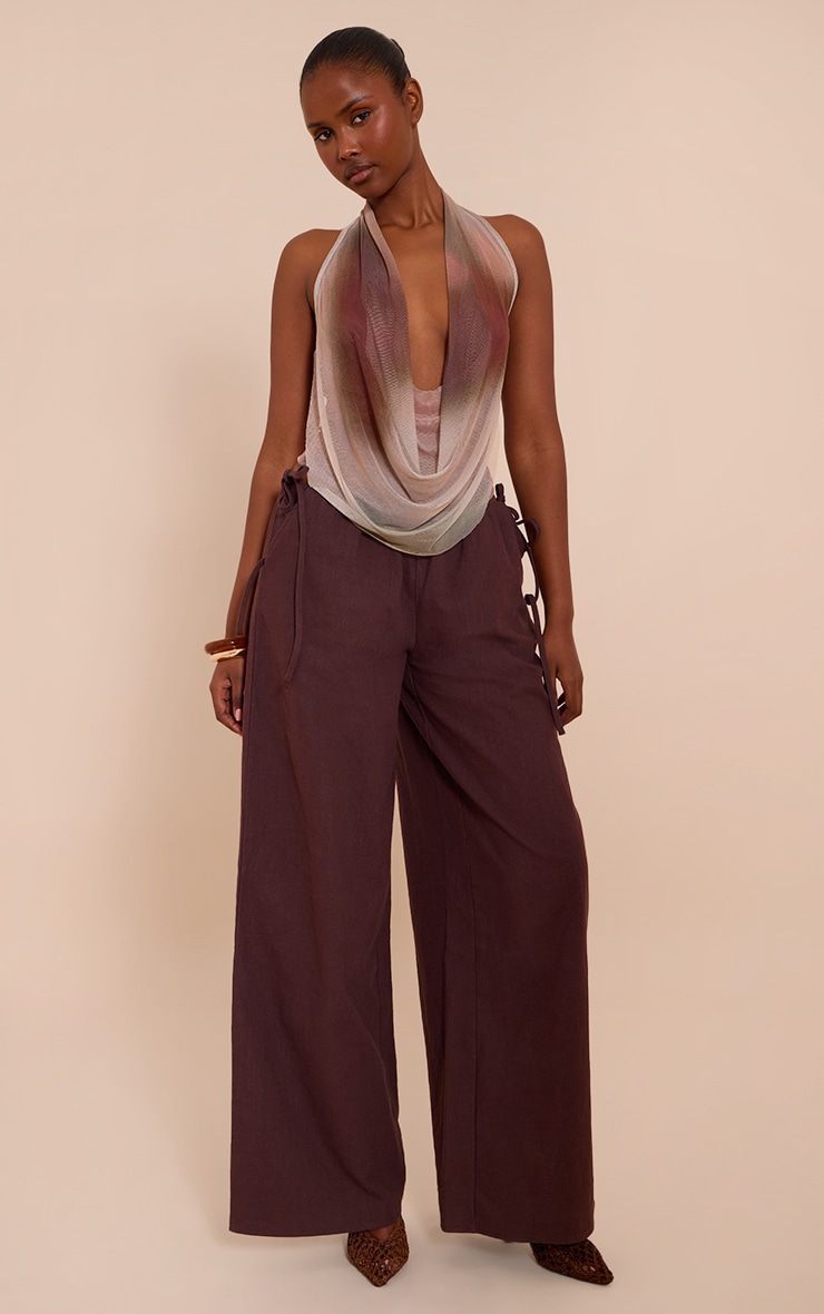 Top en mesh multicolore imprimé à dos nu image 3