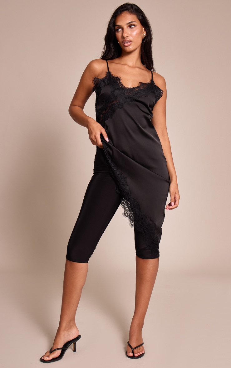 Black Double Layer Slinky Capri's image 1
