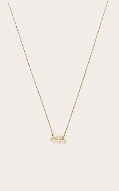 Real Gold Plated 444 Angel Number Necklace