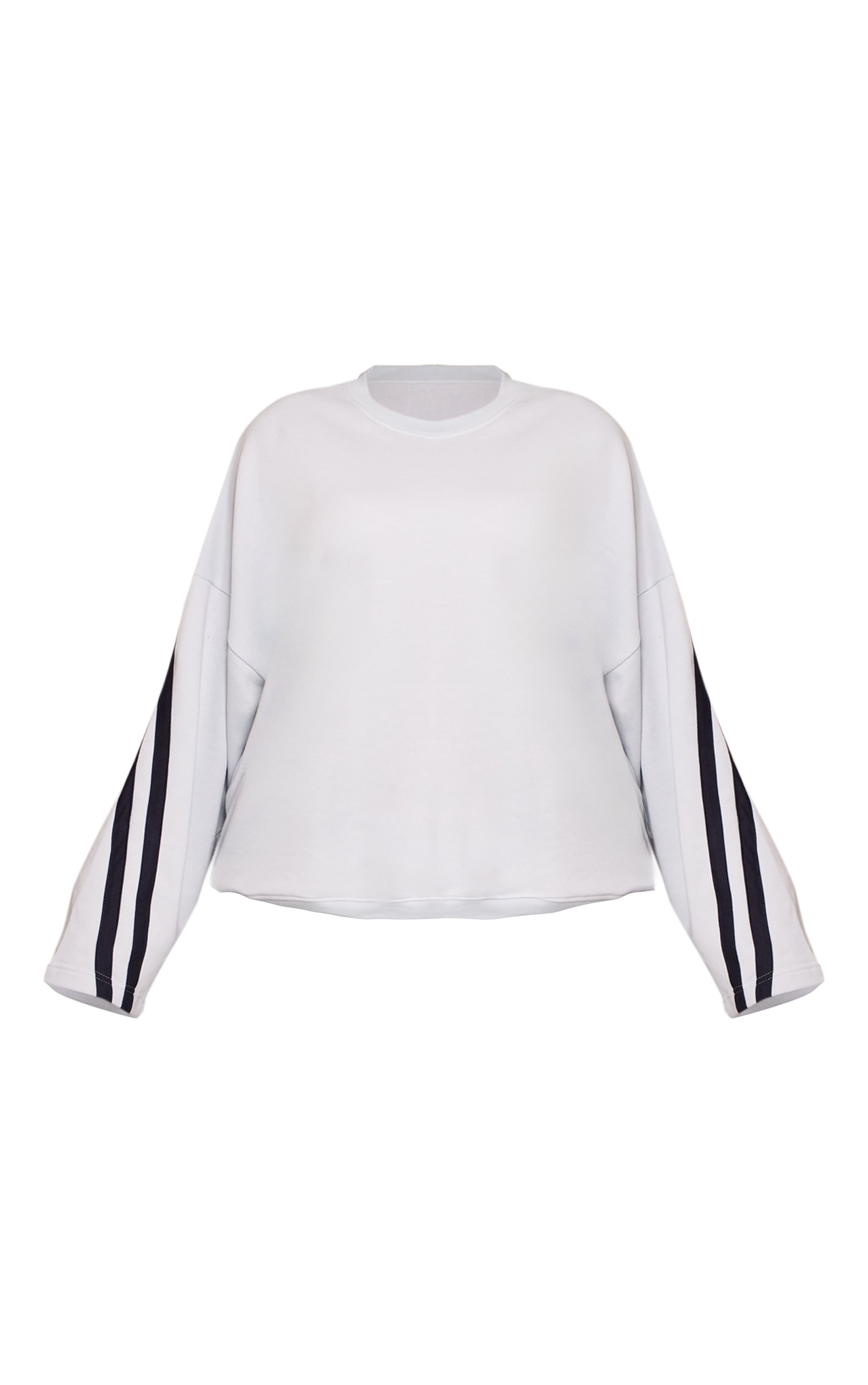 Plus Blue Contrast Striped Oversized Sweatshirt image 5