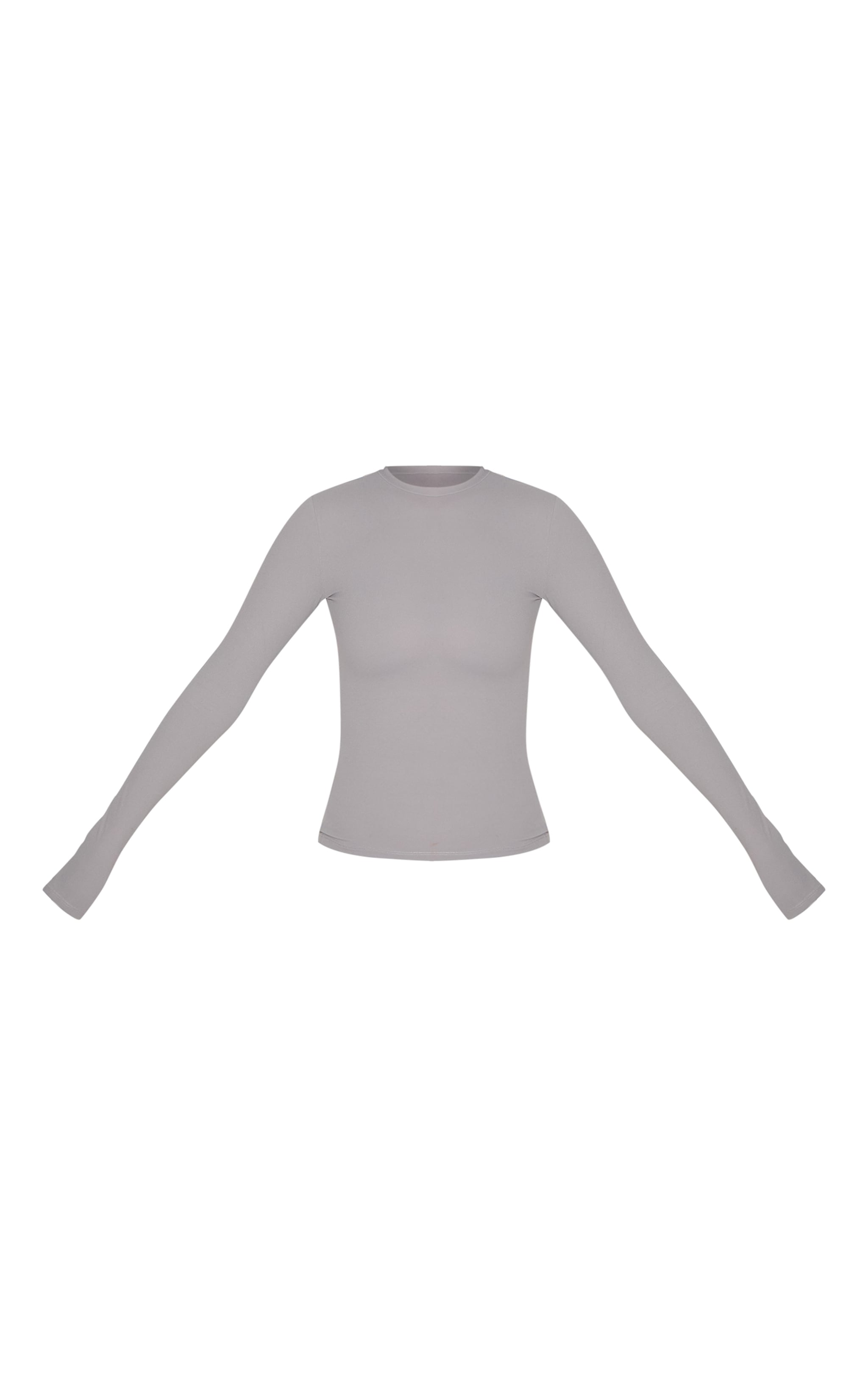 Tall Charcoal Contour Sculpt Long Sleeve T Shirt image 5