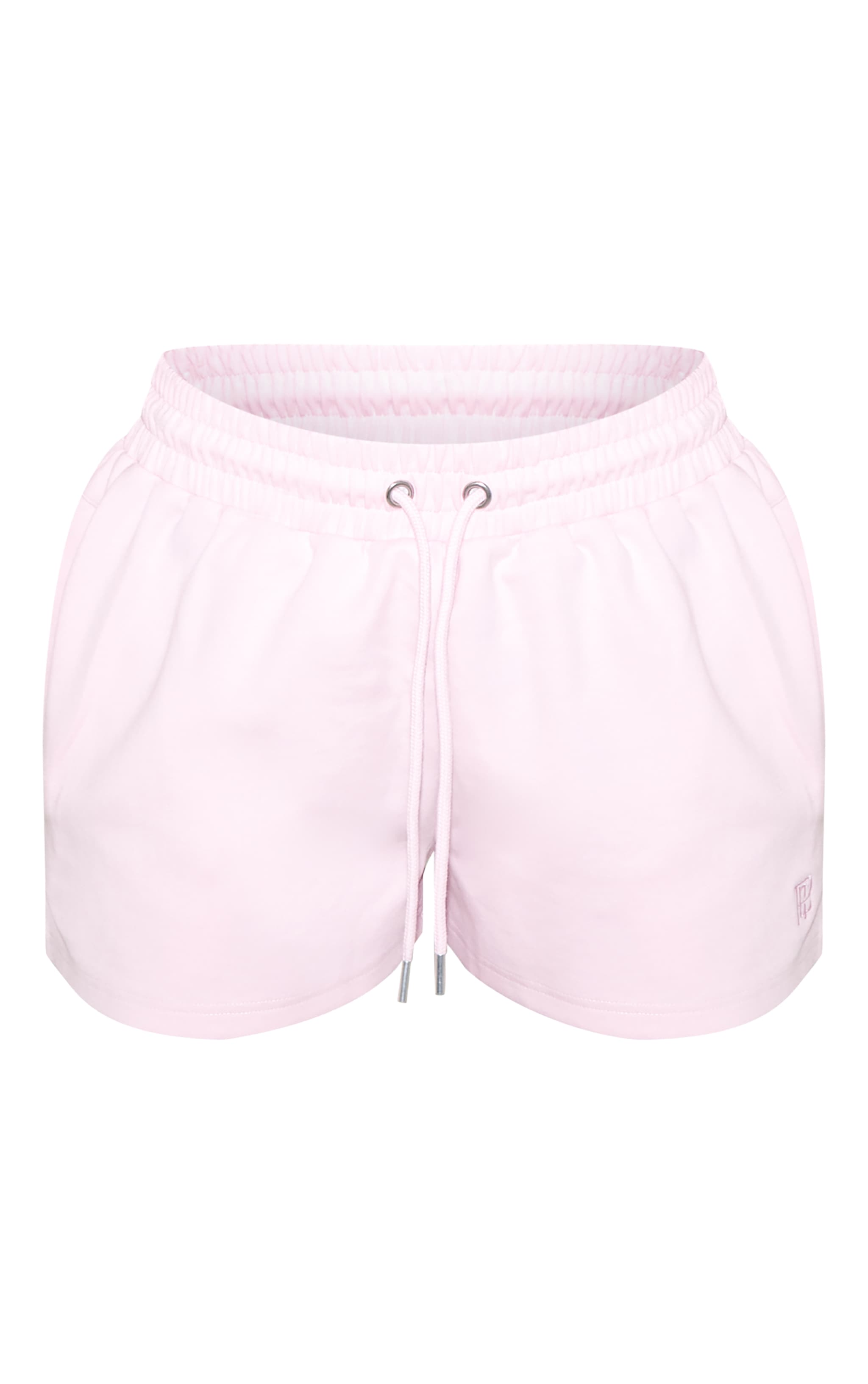 Short tissé rose à logo brodé image 6