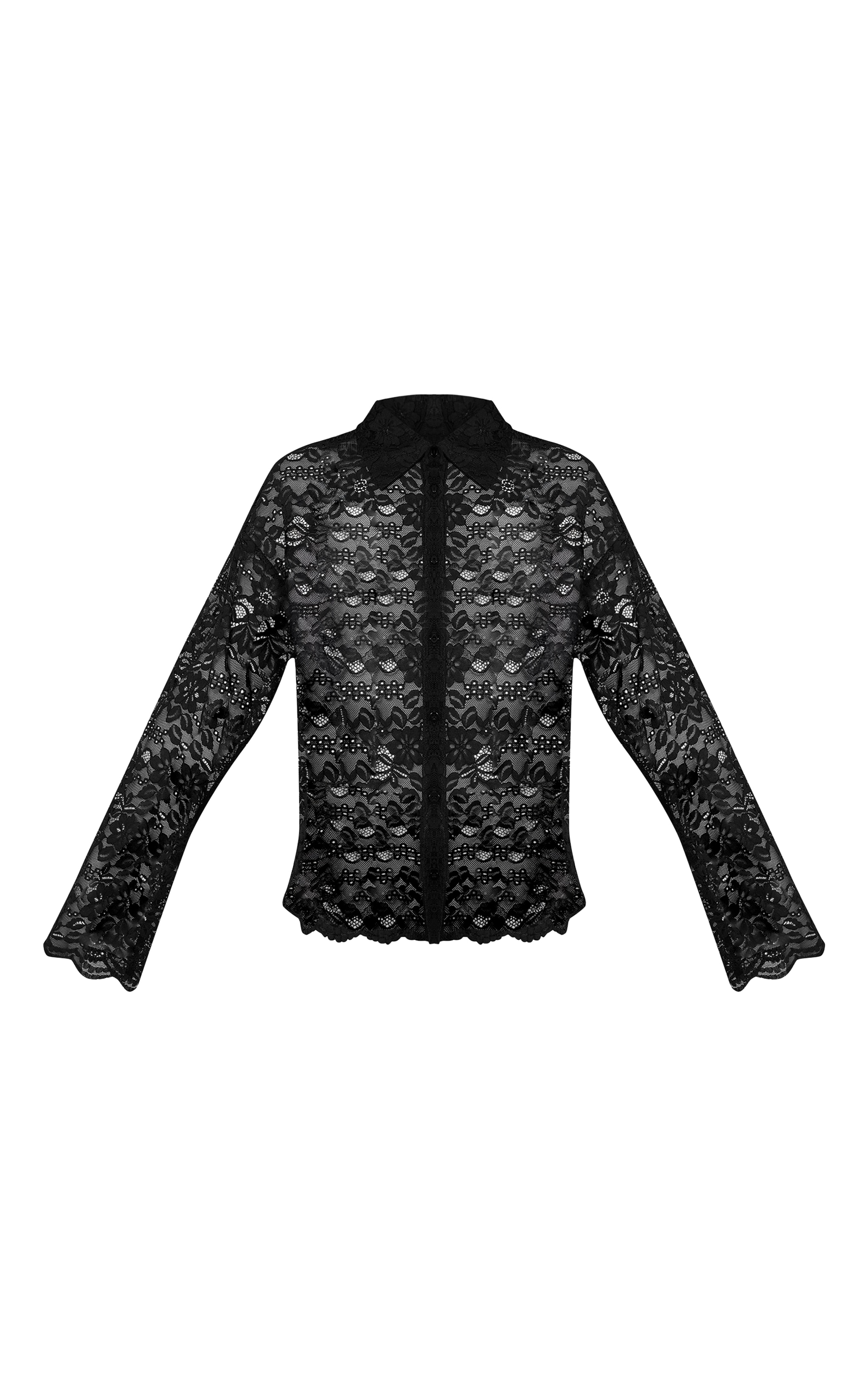 Chemise dentelle noire image 5