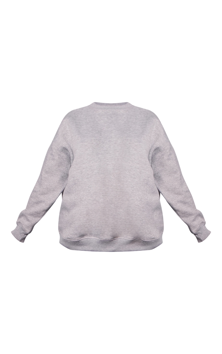 Maternity Grey Marl Oversized Basic Sweatshirt image 4