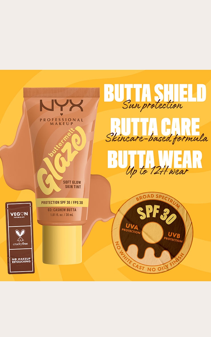 NYX PMU Buttermelt Glaze Glow Skin Tint - Cashew Butta image 3