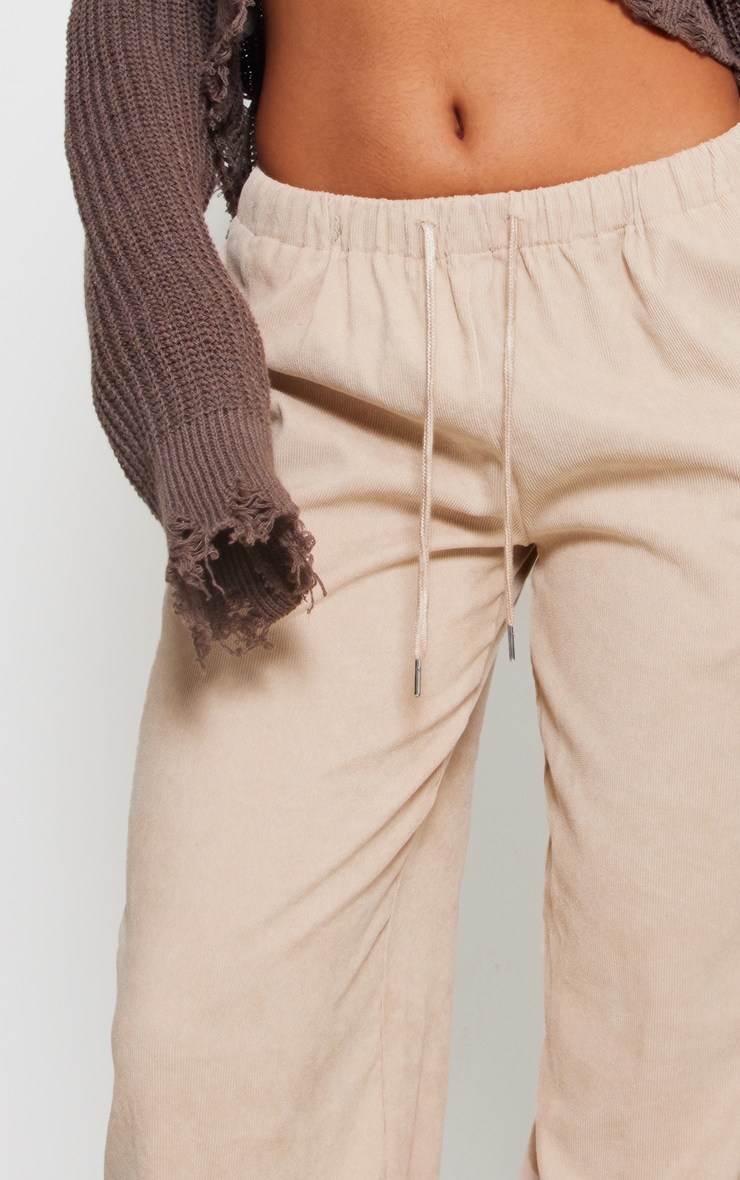 Stone Cord Tie Waist Low Rise Pants image 4