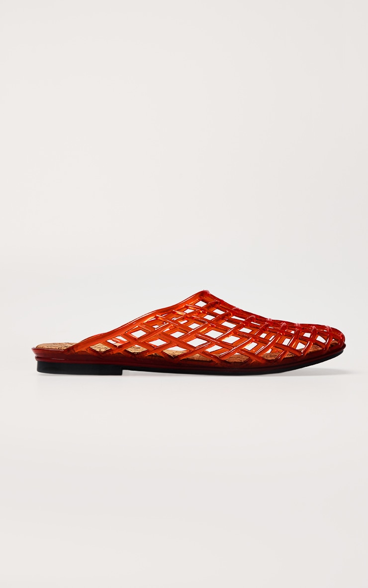 Orange Jelly Cork Sole Mules image 2