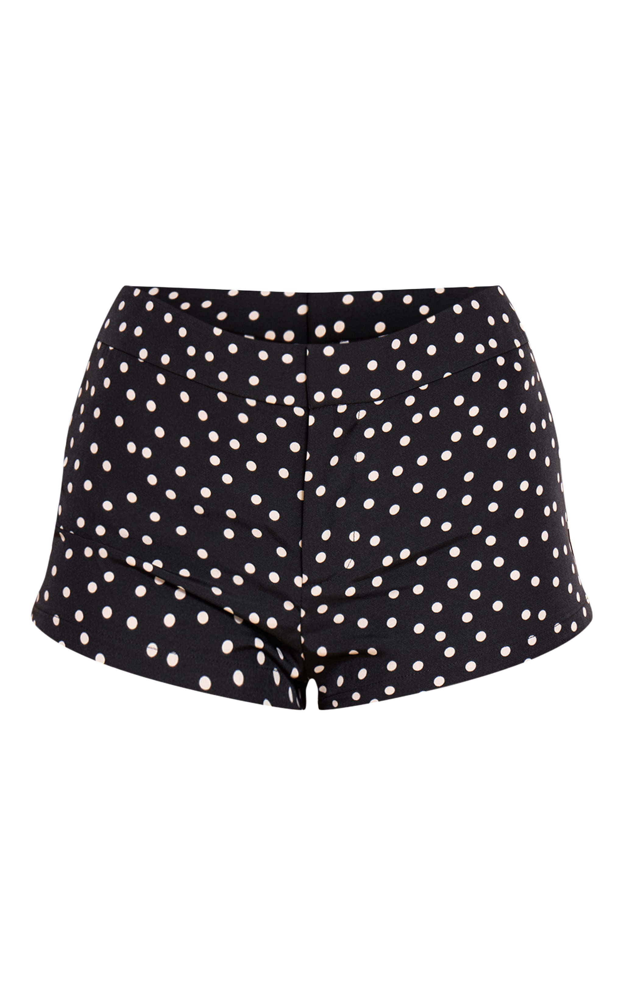 Black Woven Polka Dot Tailored Short image 6