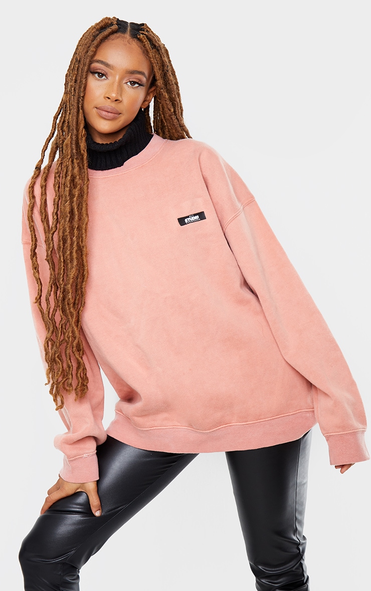 PRETTYLITTLETHING Rust Studio Washed Sweatshirt