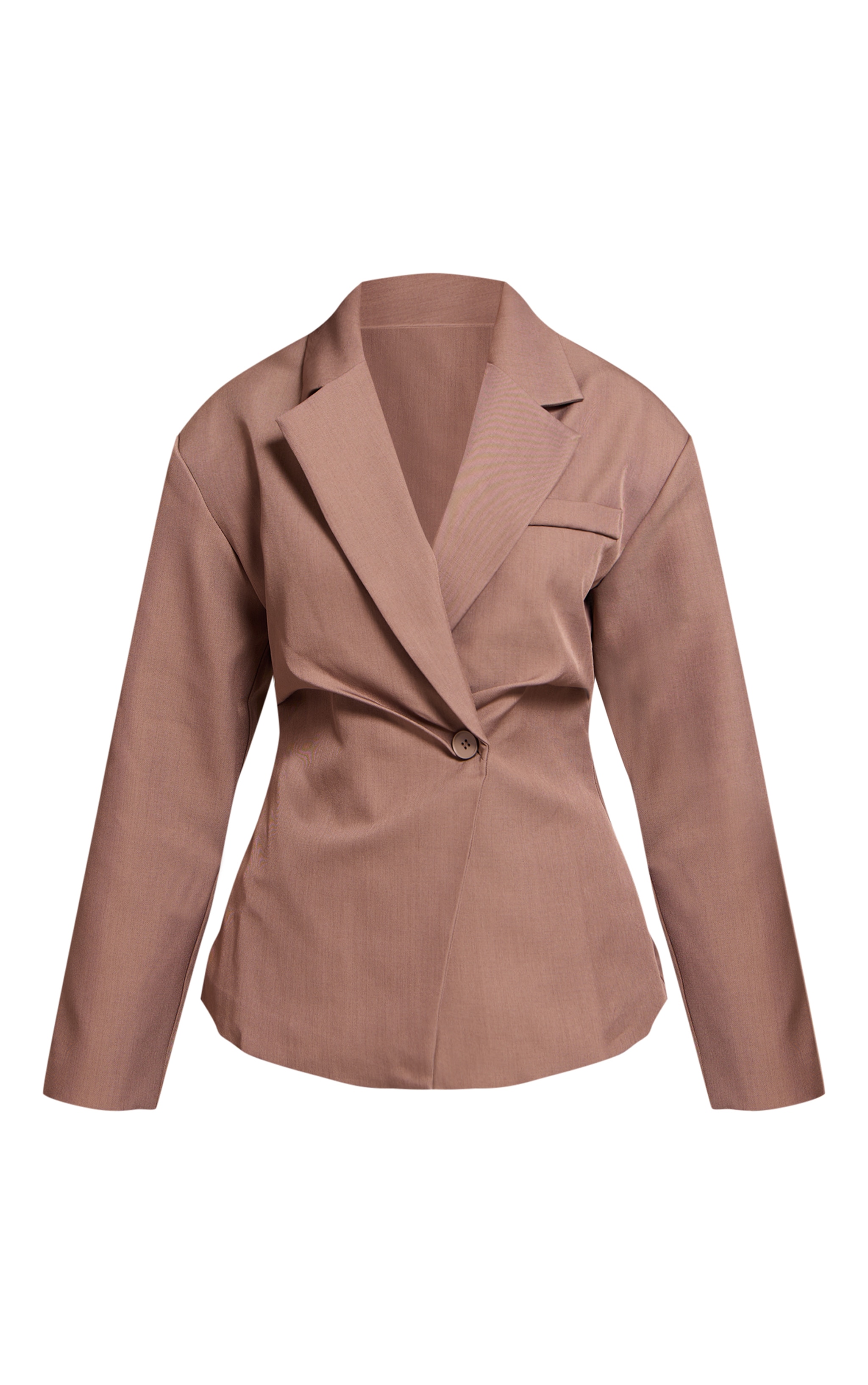 Petite Mushroom Tailored Cinched Waist Blazer image 5