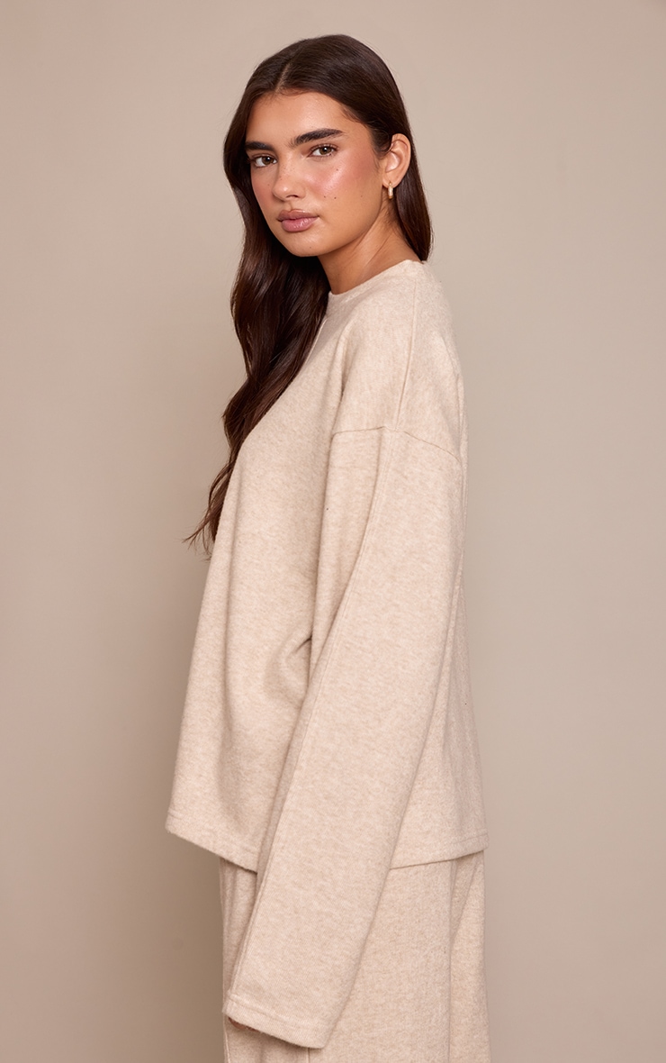 Mocha Soft Rib Sweatshirt image 2