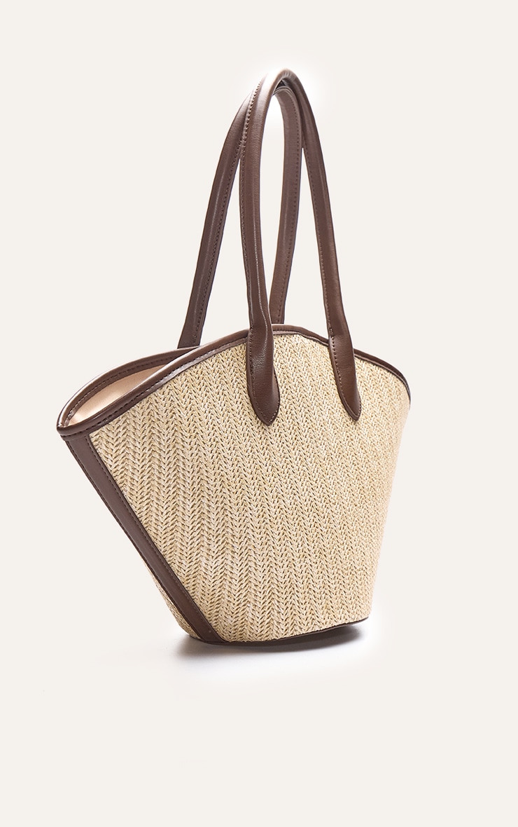 Raffia Bucket Tote Bag image 2