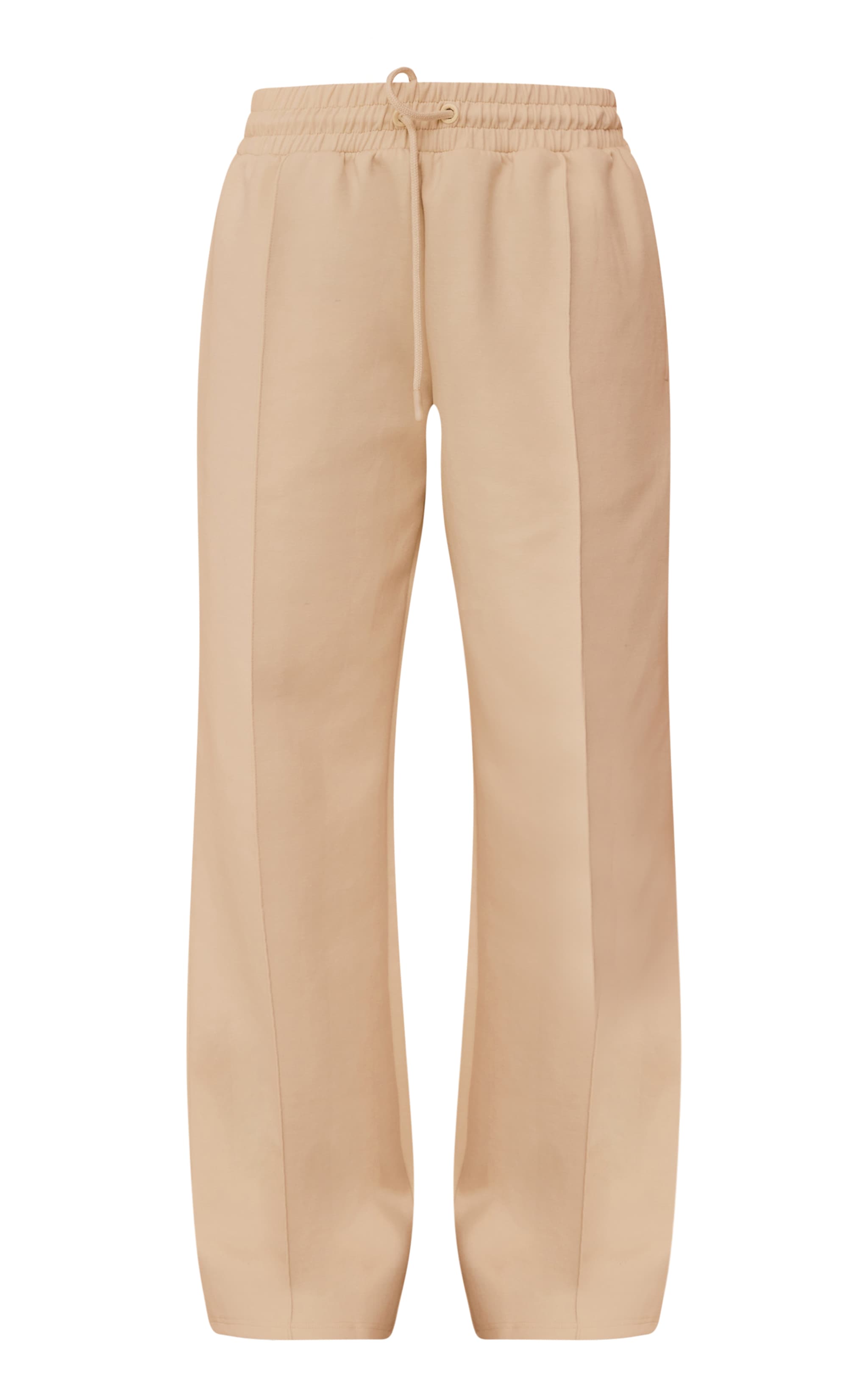 Cream Interlock Pintuck Straight Leg Sweatpant image 5