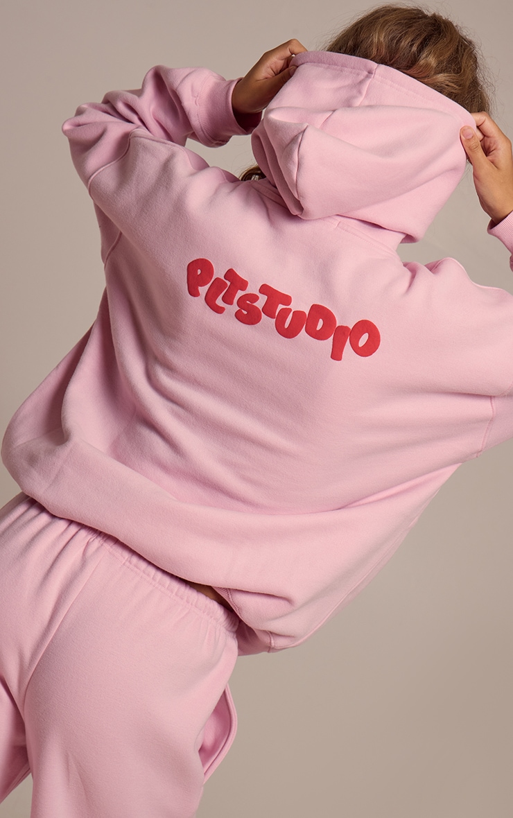 Pink Plt Studio Puff Print Oversized Hoodie image 2