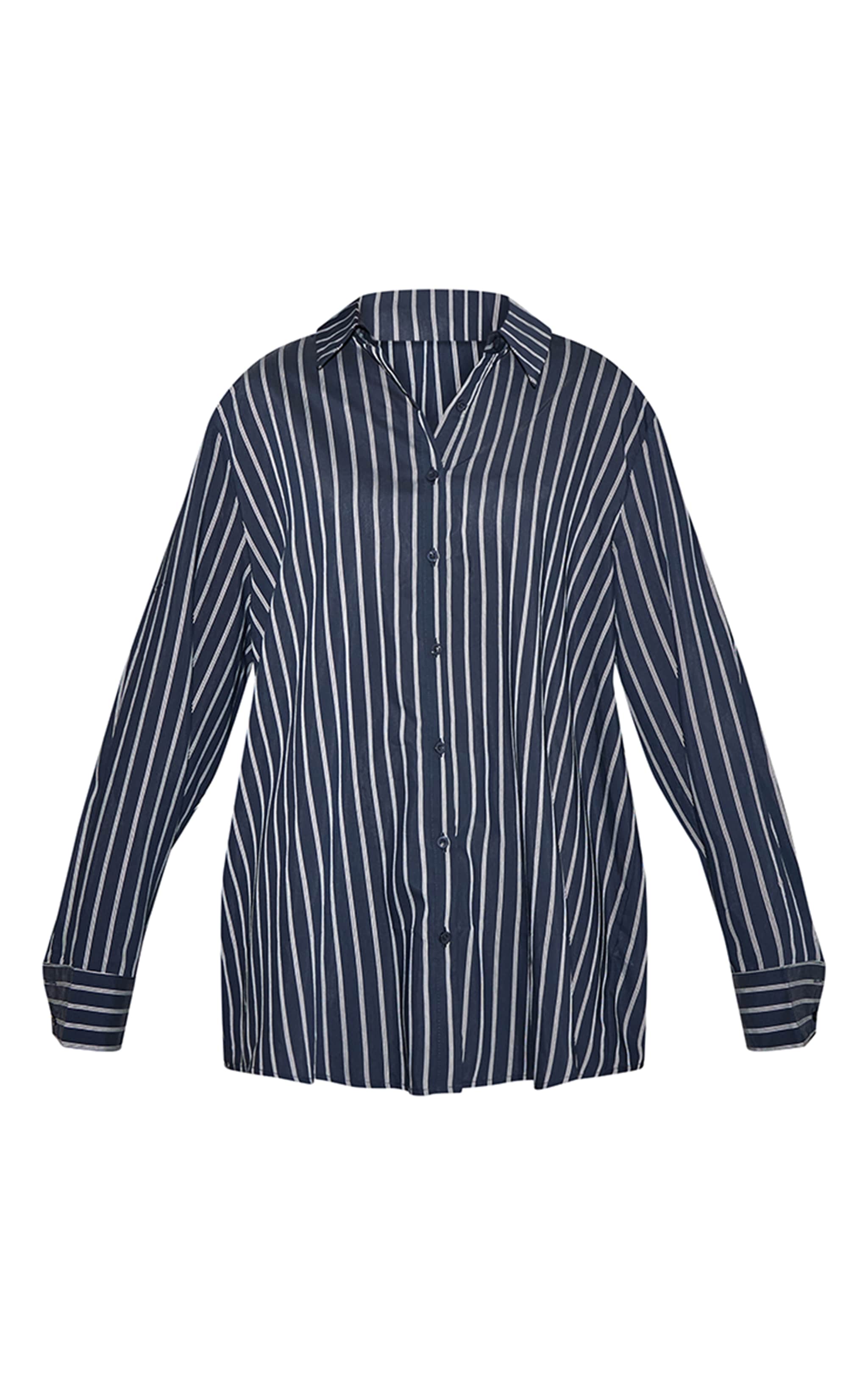 Navy Stripe Oversized Shirt  image 5