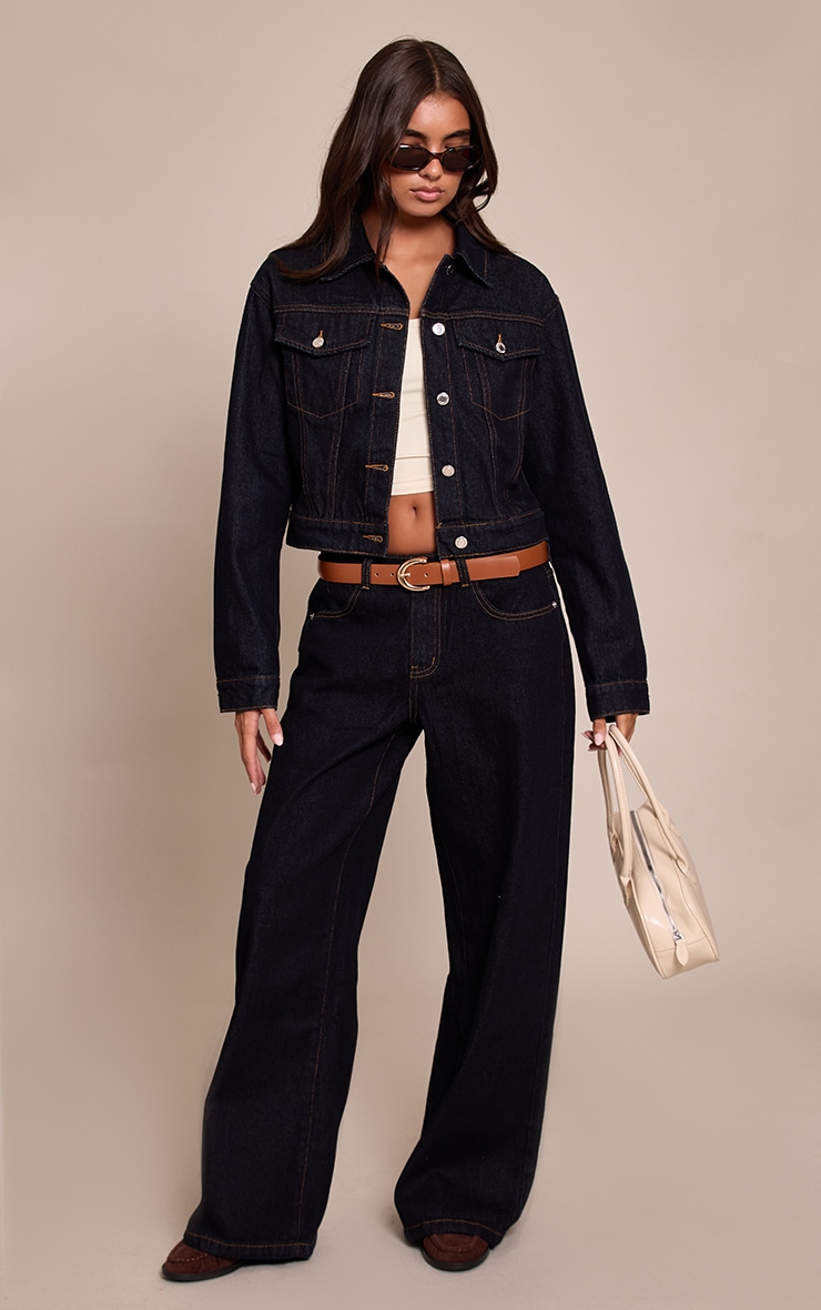 Raw Indigo Wash Slim Fit Denim Jacket image 3