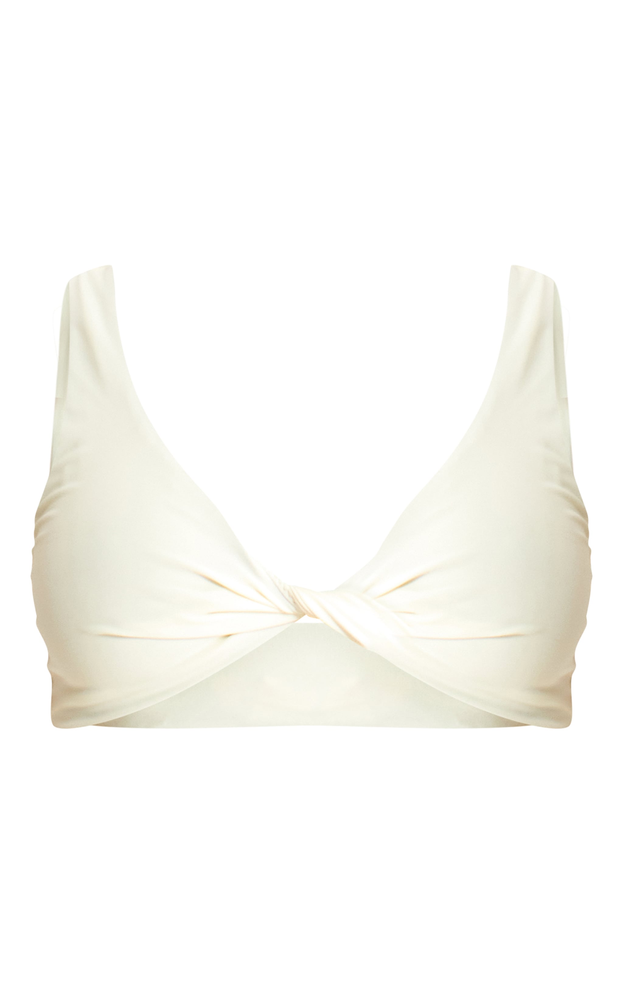 Butter Cream Twist Front Scoop Bikini Top image 5