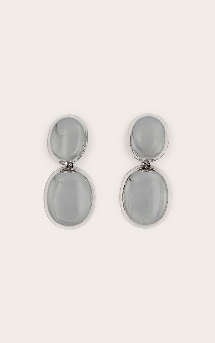 Boucles d'oreilles XXL style pierres argentées image 2