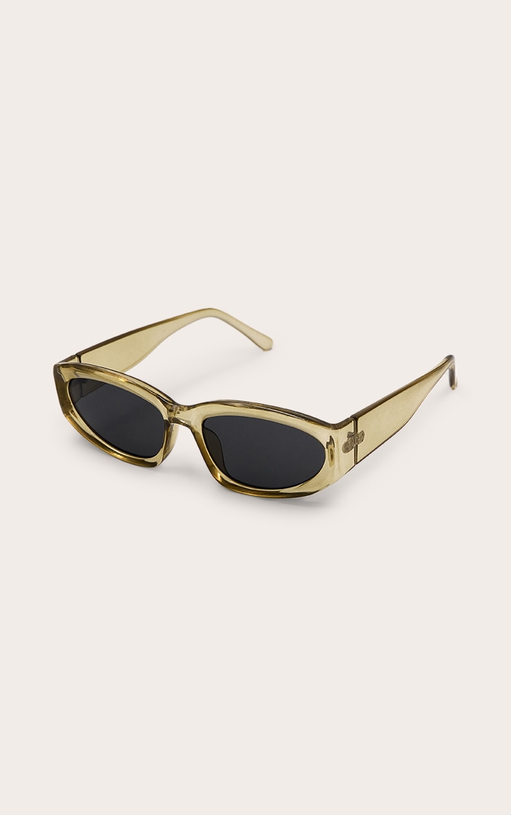 Butter Yellow Chunky Angled Sunglasses image 4