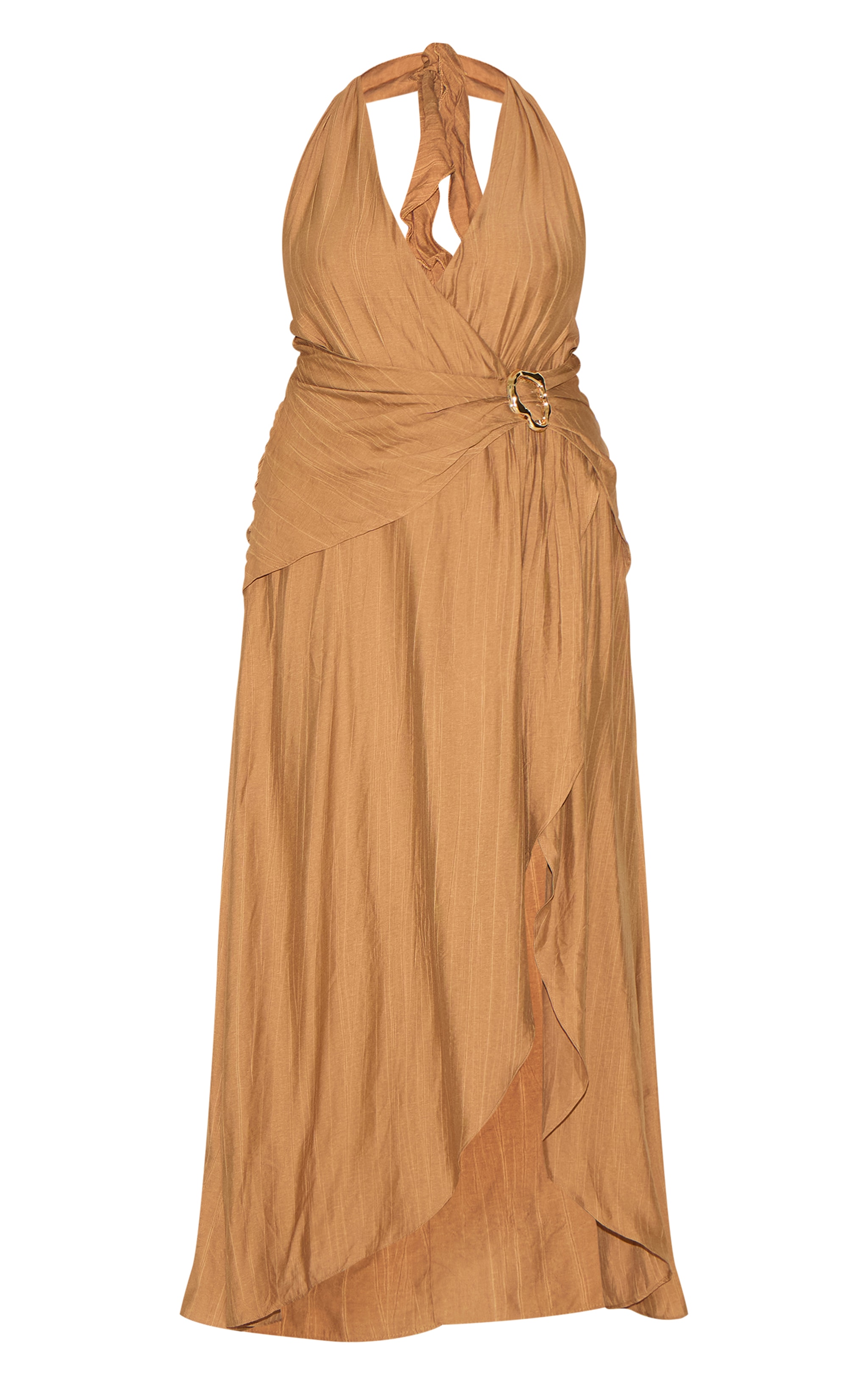 Plus Textured Plunge Trim Detail Maxi Dress image 5