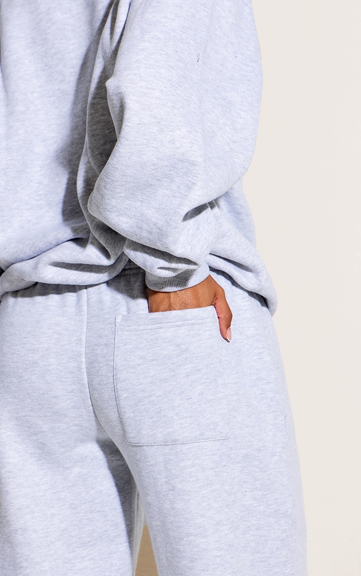 Petite Ash Grey Straight Leg Sweatpants image 4