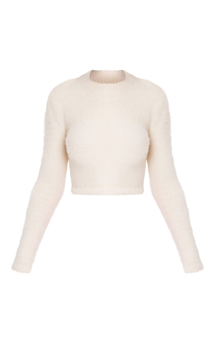 Dilvin Long Sleeve Fluffy Roll Neck Jumper with Cuffs | Women's Clothing & Accessories