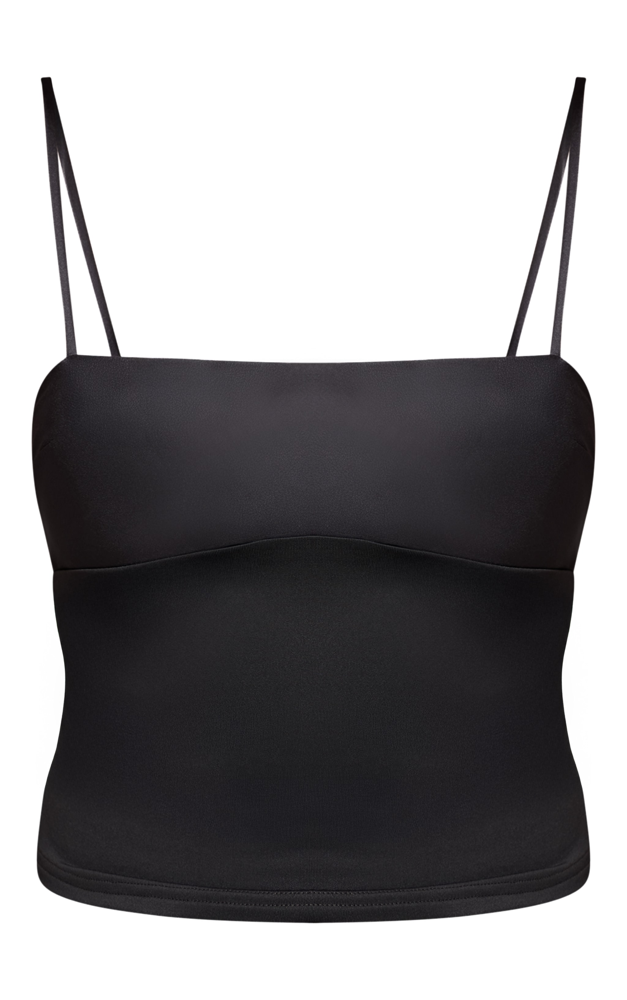 Charcoal Contrast Bust Panel Strappy Cami Top image 5