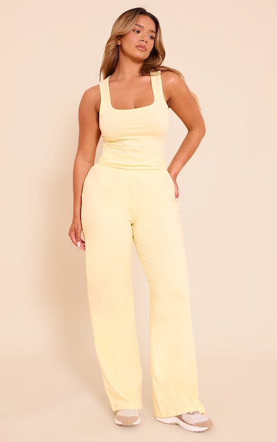 Shape Pantalon large crème au beurre taille haute