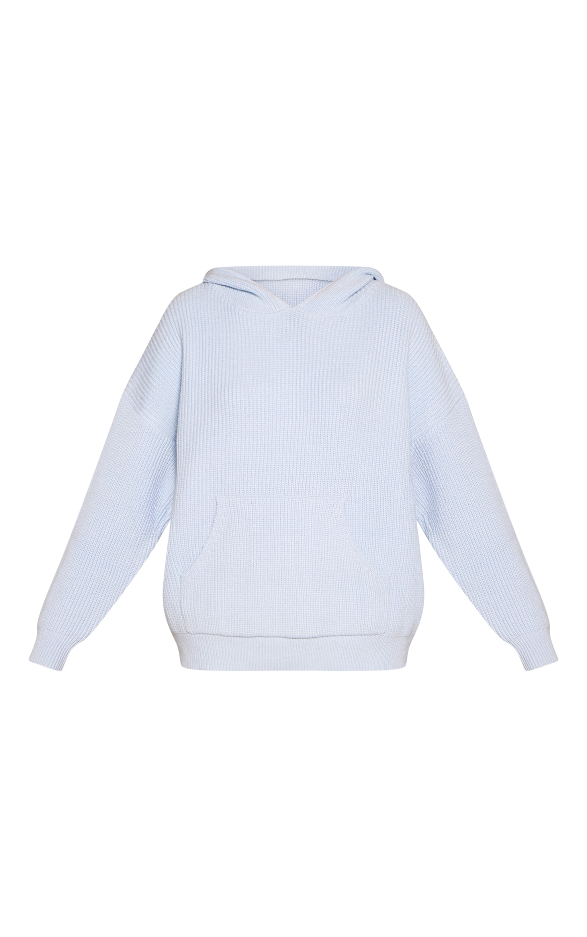 Baby Blue Knitted Slouchy Hoodie image 5