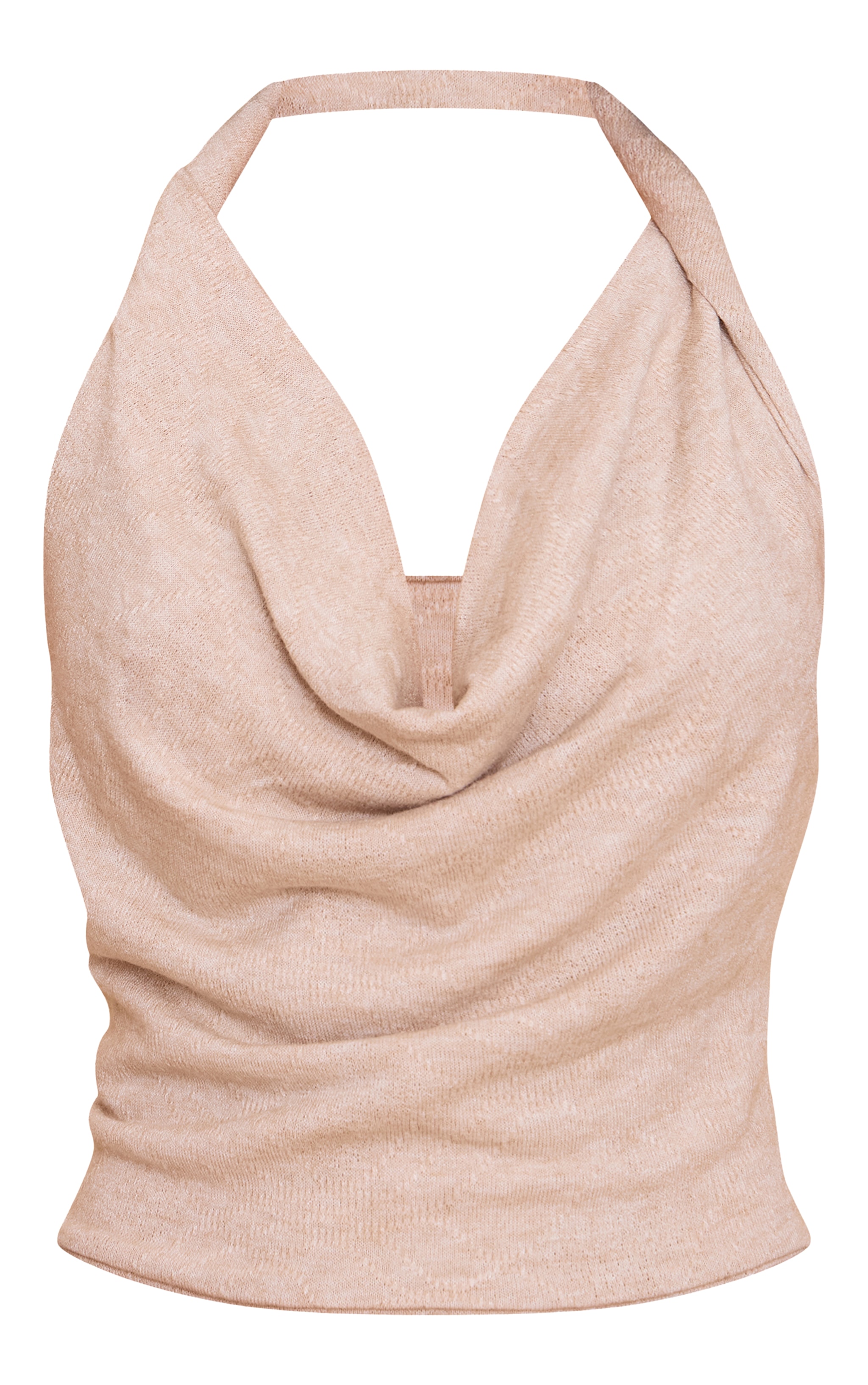Stone Textured Stretch Cowl Neck Long Top image 5