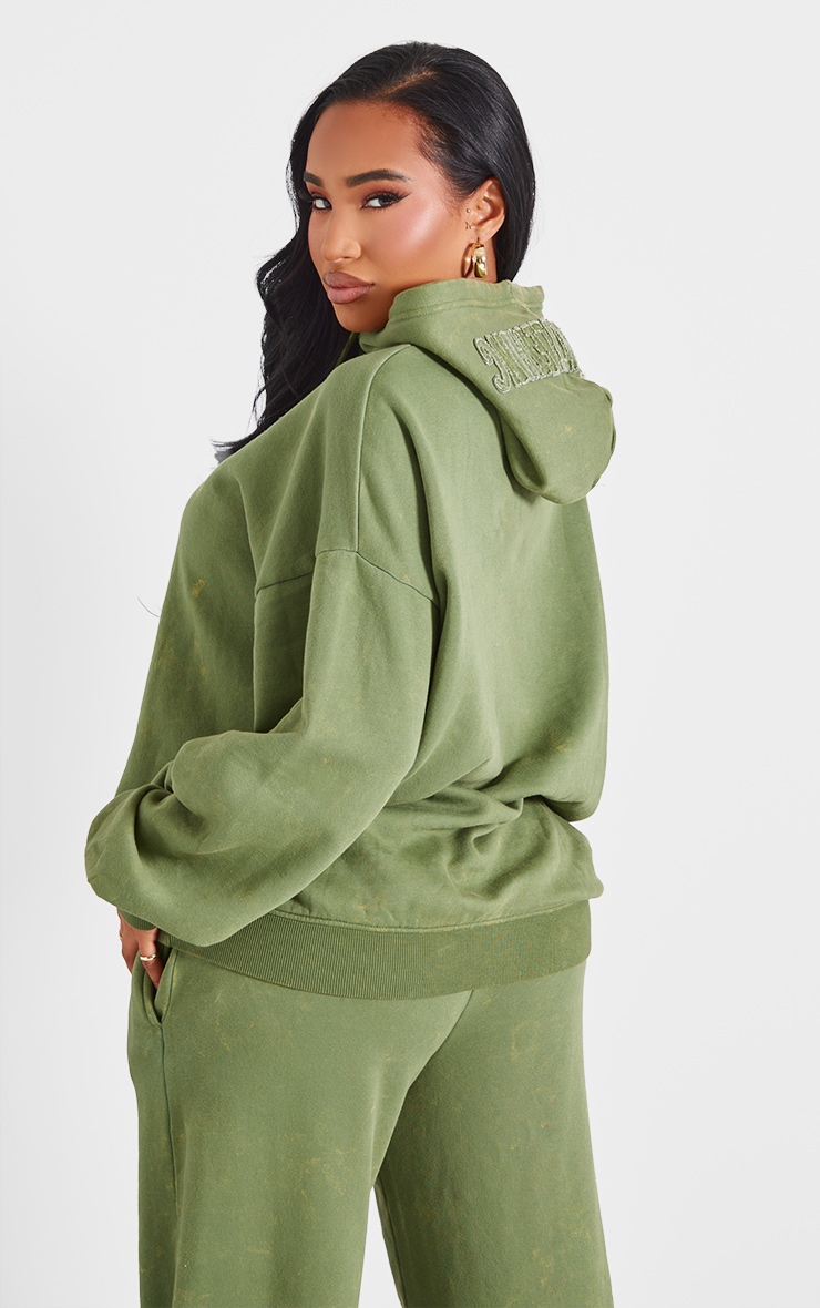 PRETTYLITTLETHING Shape Khaki Hoodie image 2