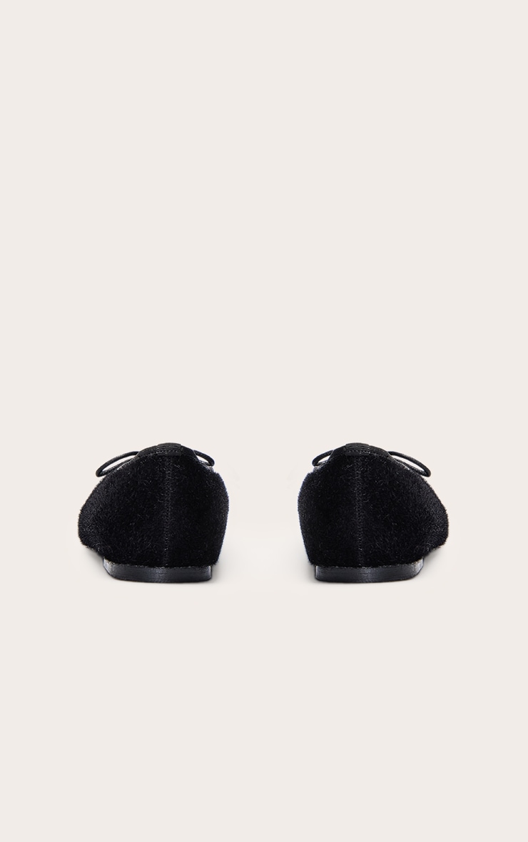 Black Pony Hair Ballet Pump image 4