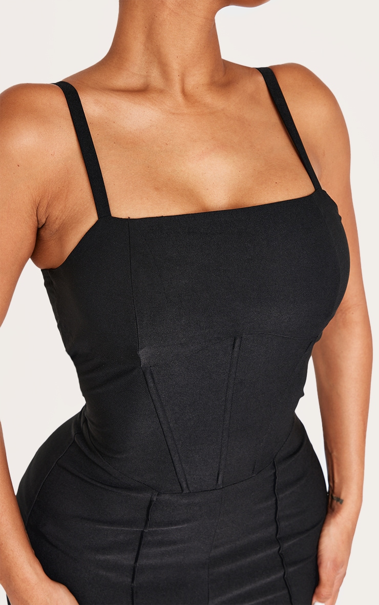 Shape Black Tailored Corset Wide Leg Jumpsuit image 4