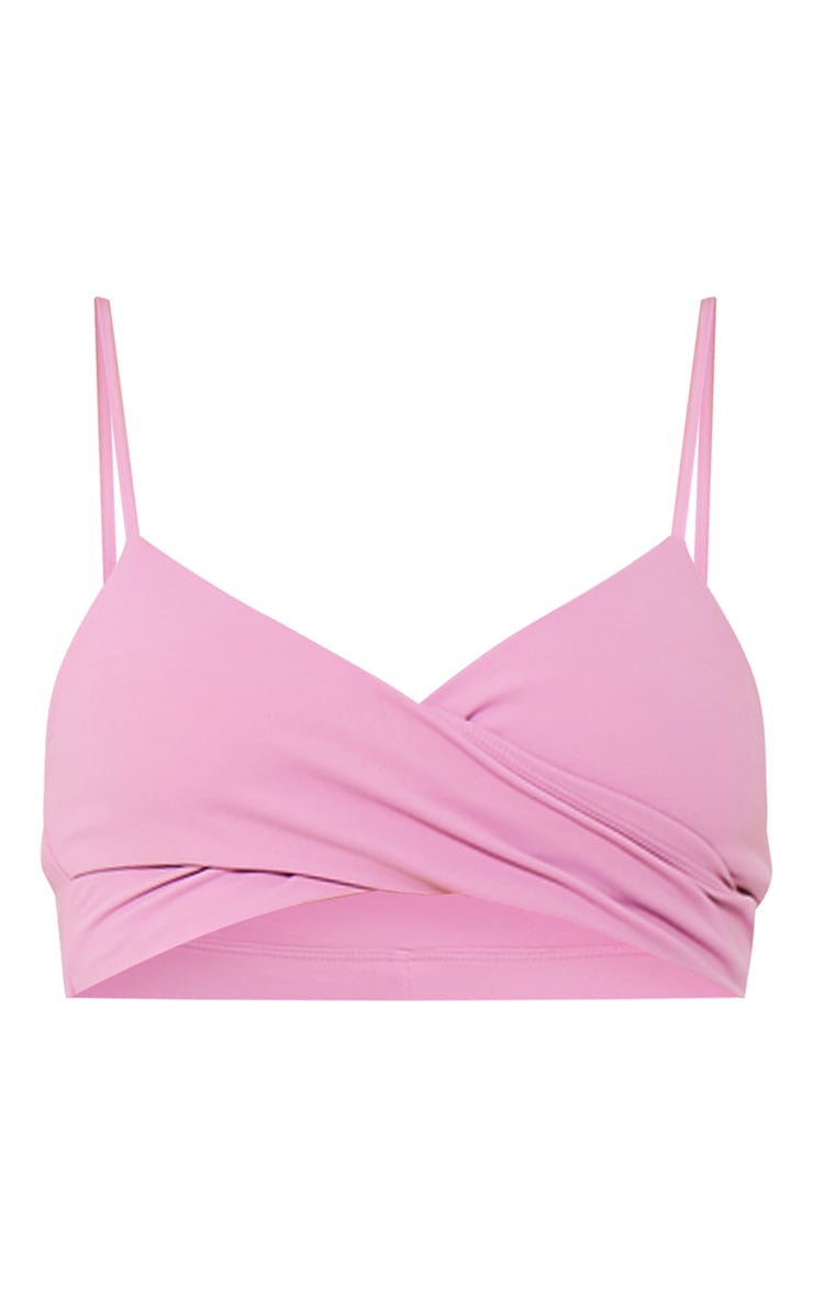 PLT SPORT Mauve Sculpt Wrap Over Sports Bra image 1