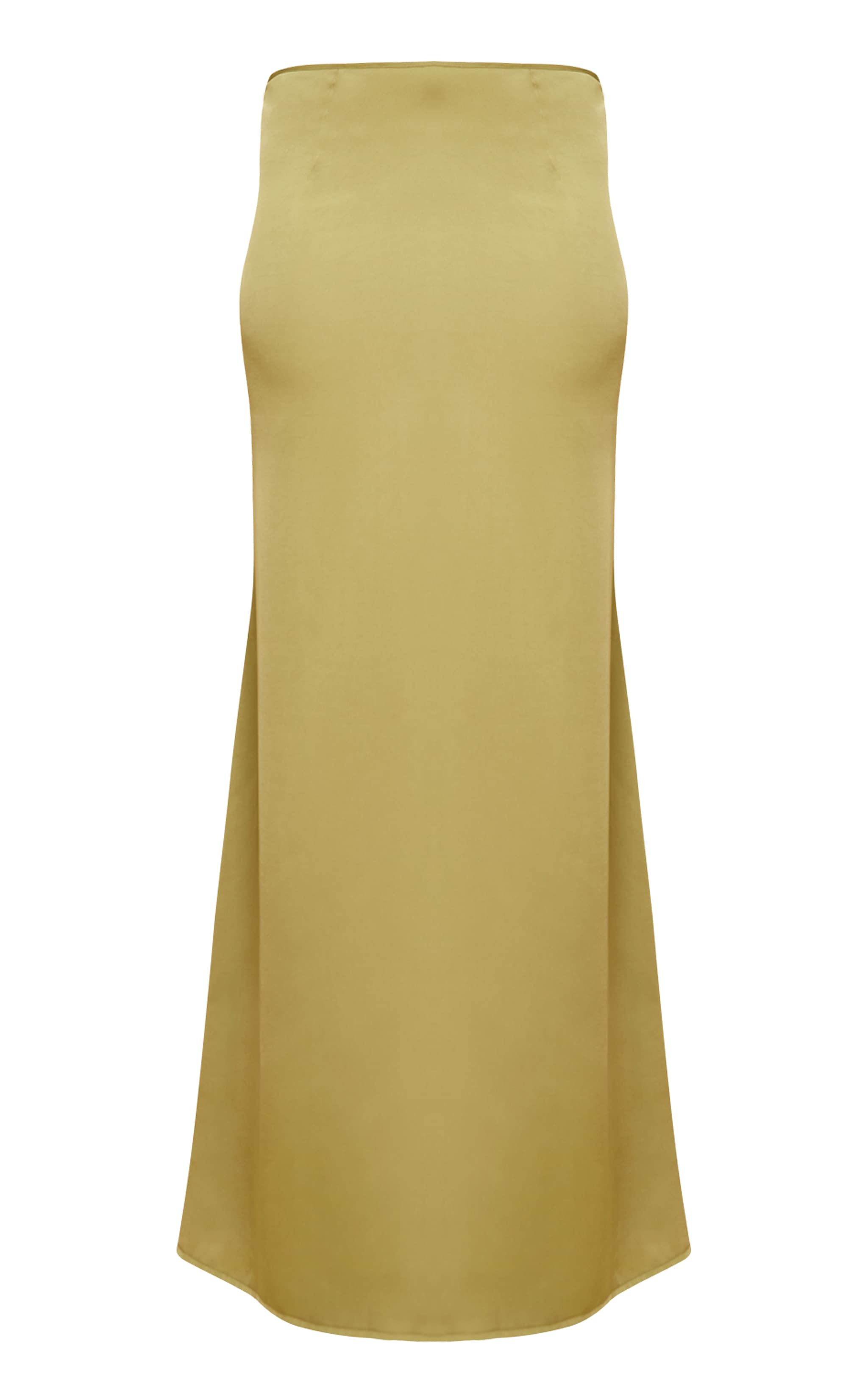 Olive Satin Floaty Maxi Skirt image 5