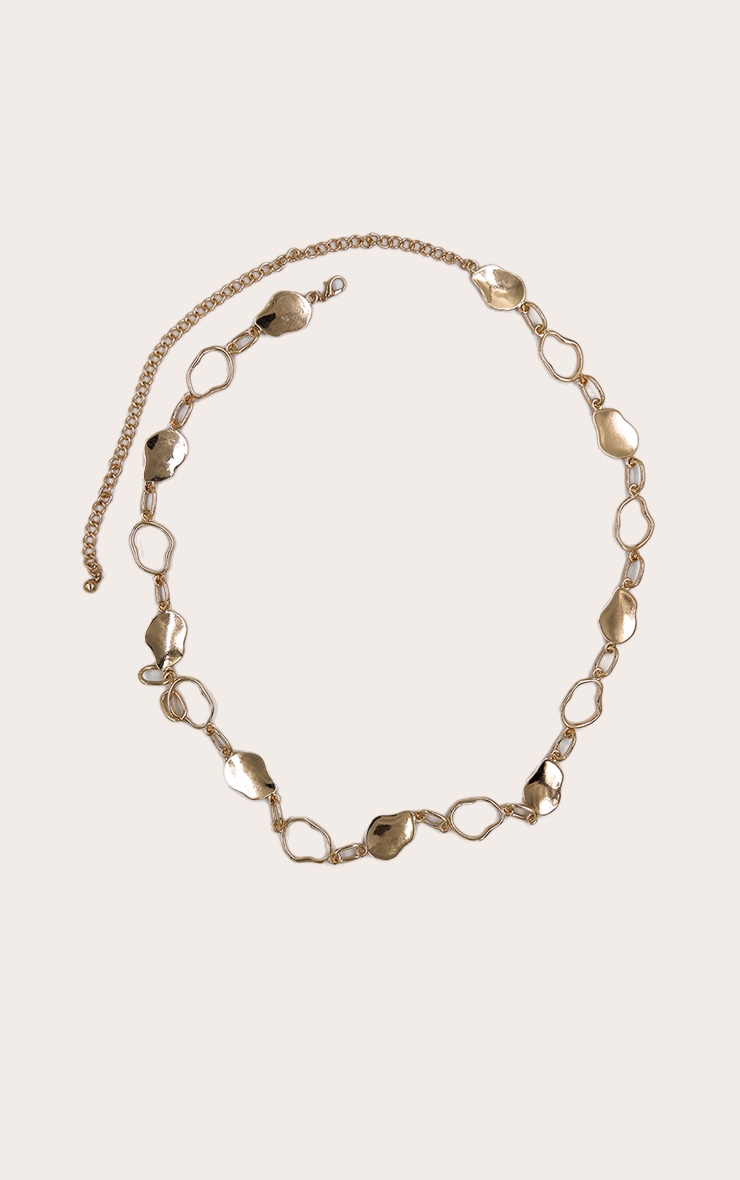 Gold Molten Link Belly Chain image 2