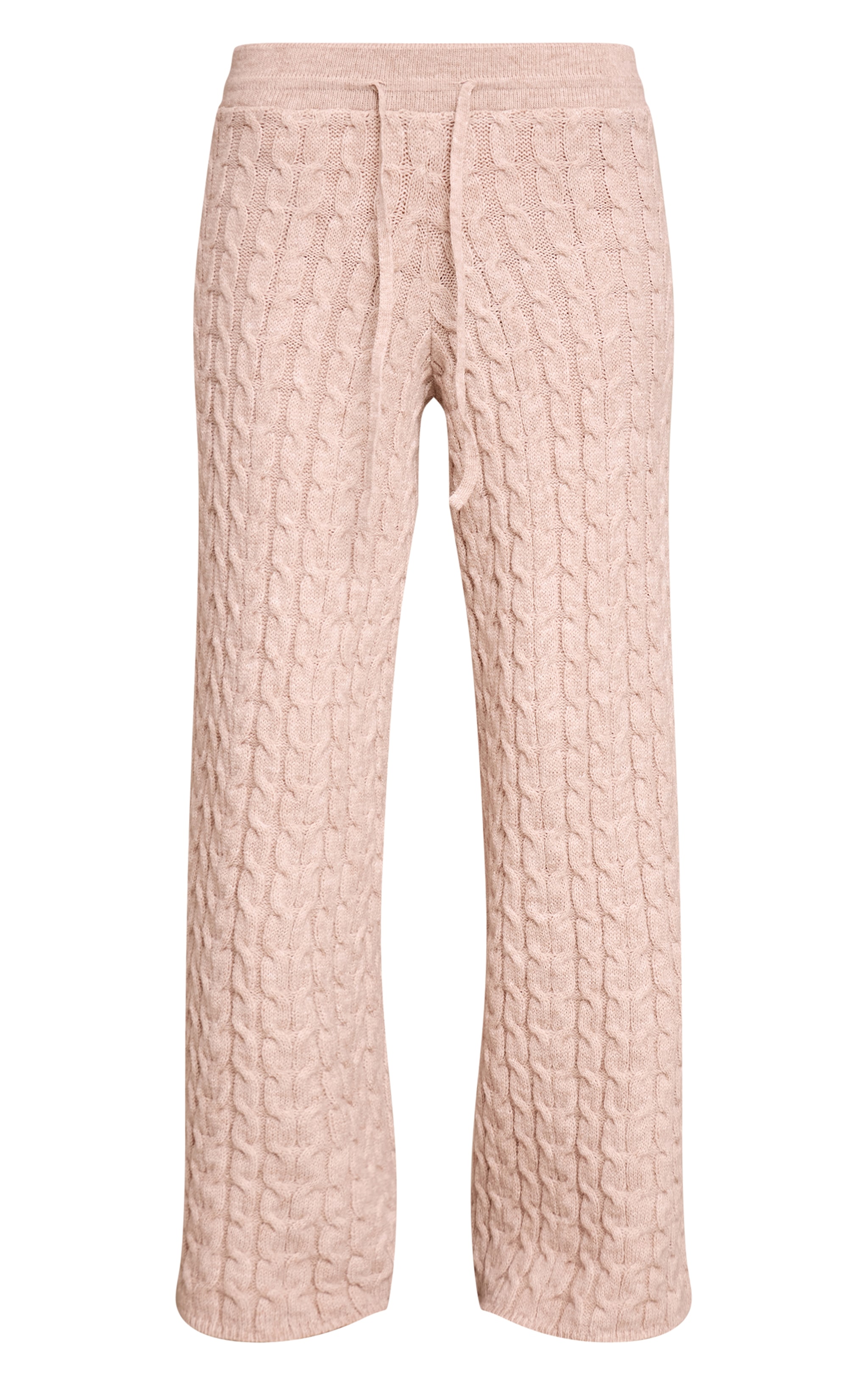 Oatmeal Cable Knit Pants image 5