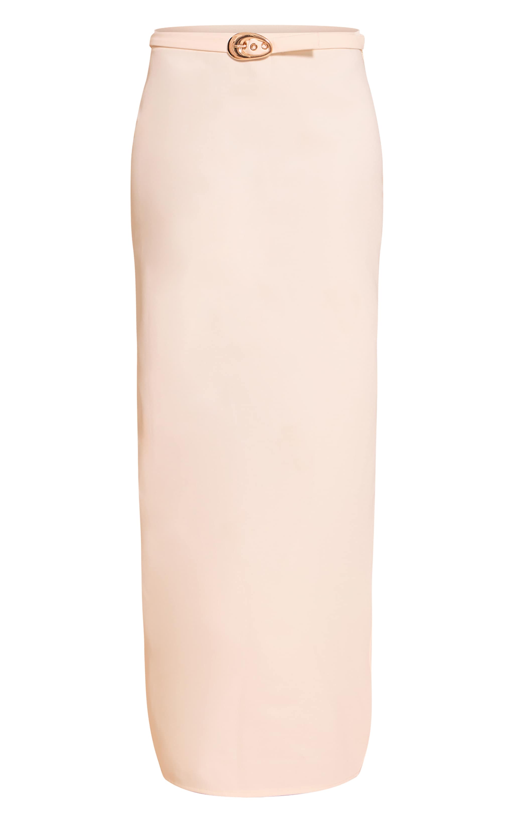 Tall Cream Woven Belted Column Maxi Skirt image 5