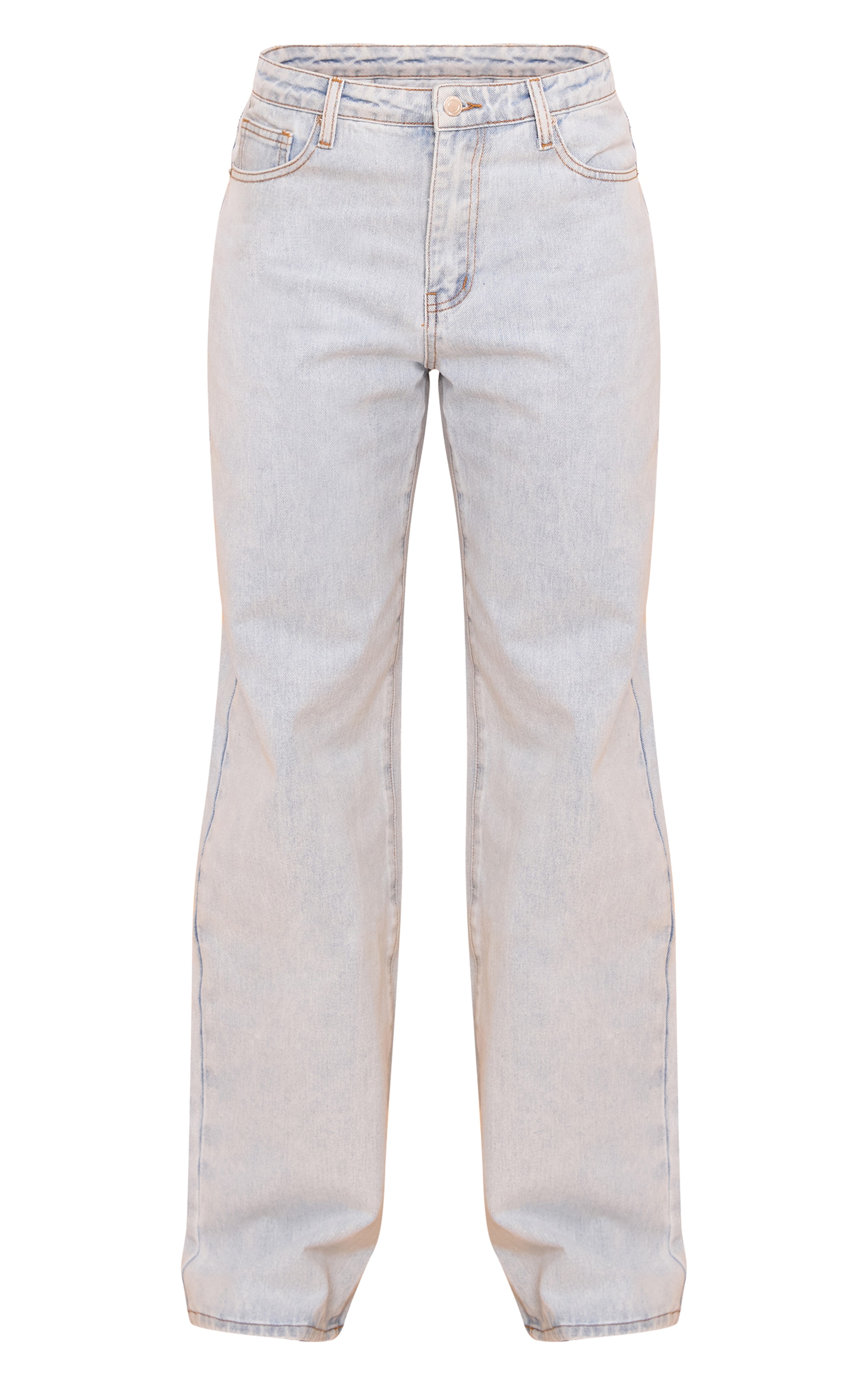 Tall Jean droit bleu clair taille haute image 5