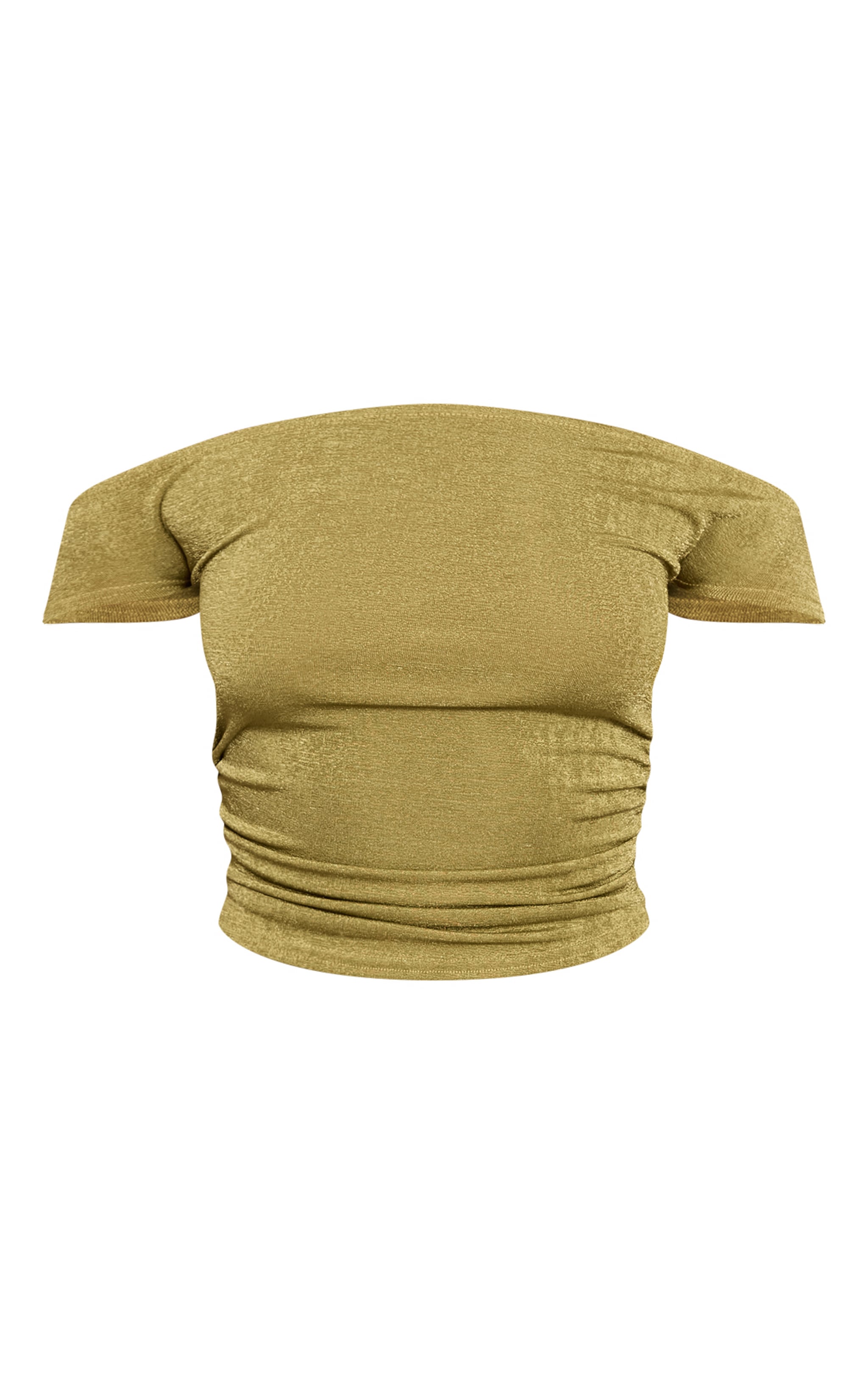 Olive Bardot Textured Top image 5