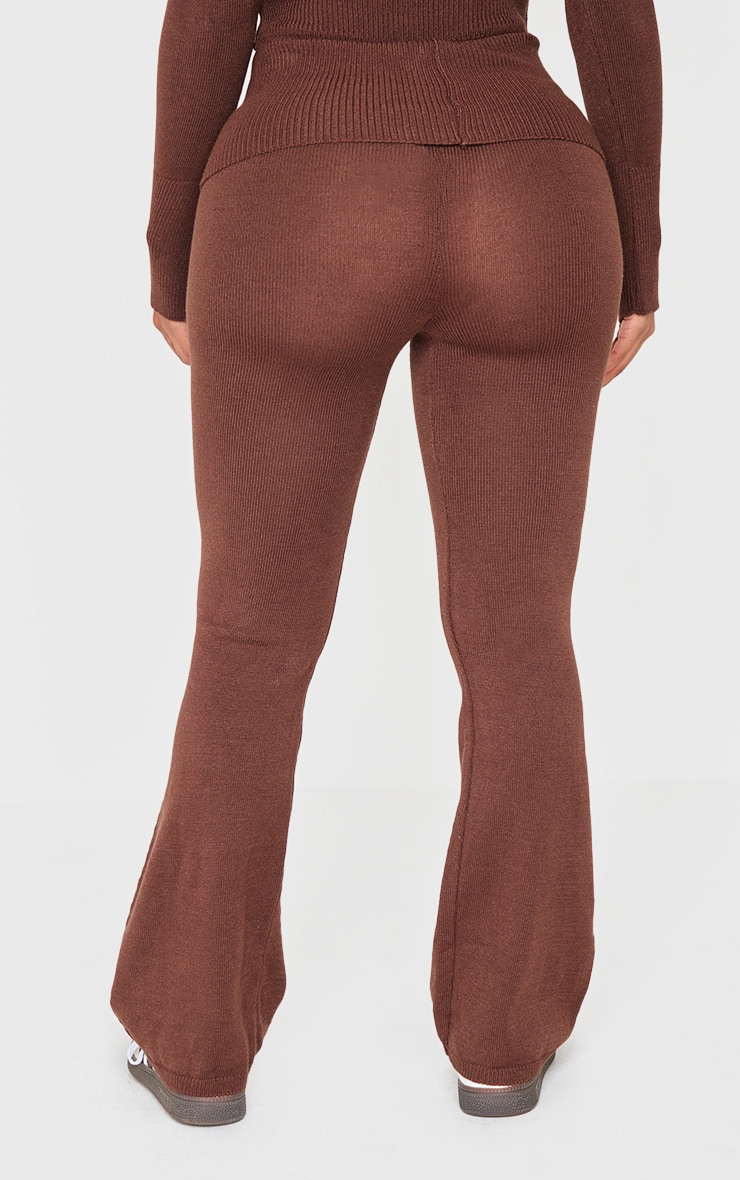 Shape Chocolate Knitted Flare Pants image 3