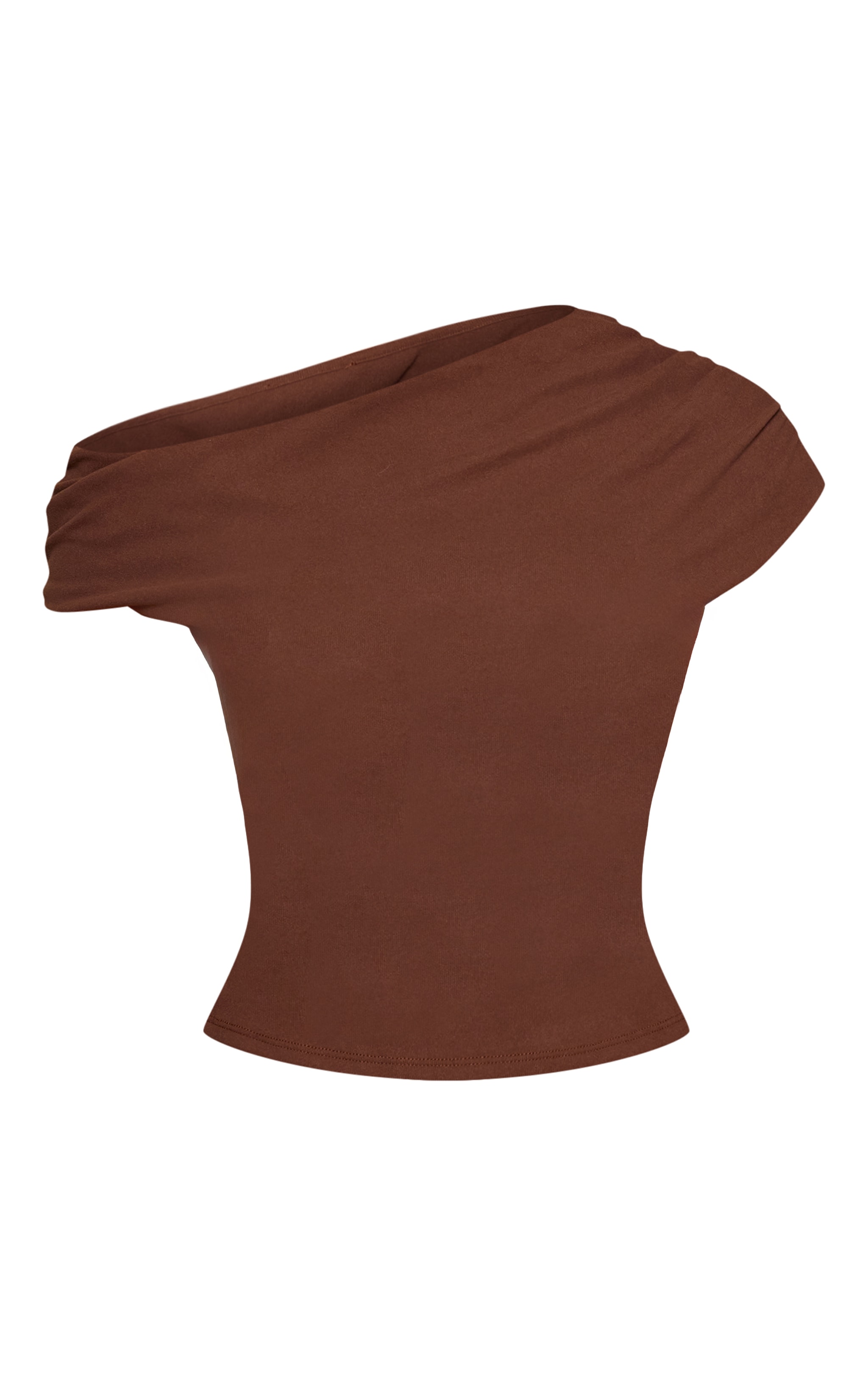Petite Chocolate Super Soft Asymmetric Top image 5