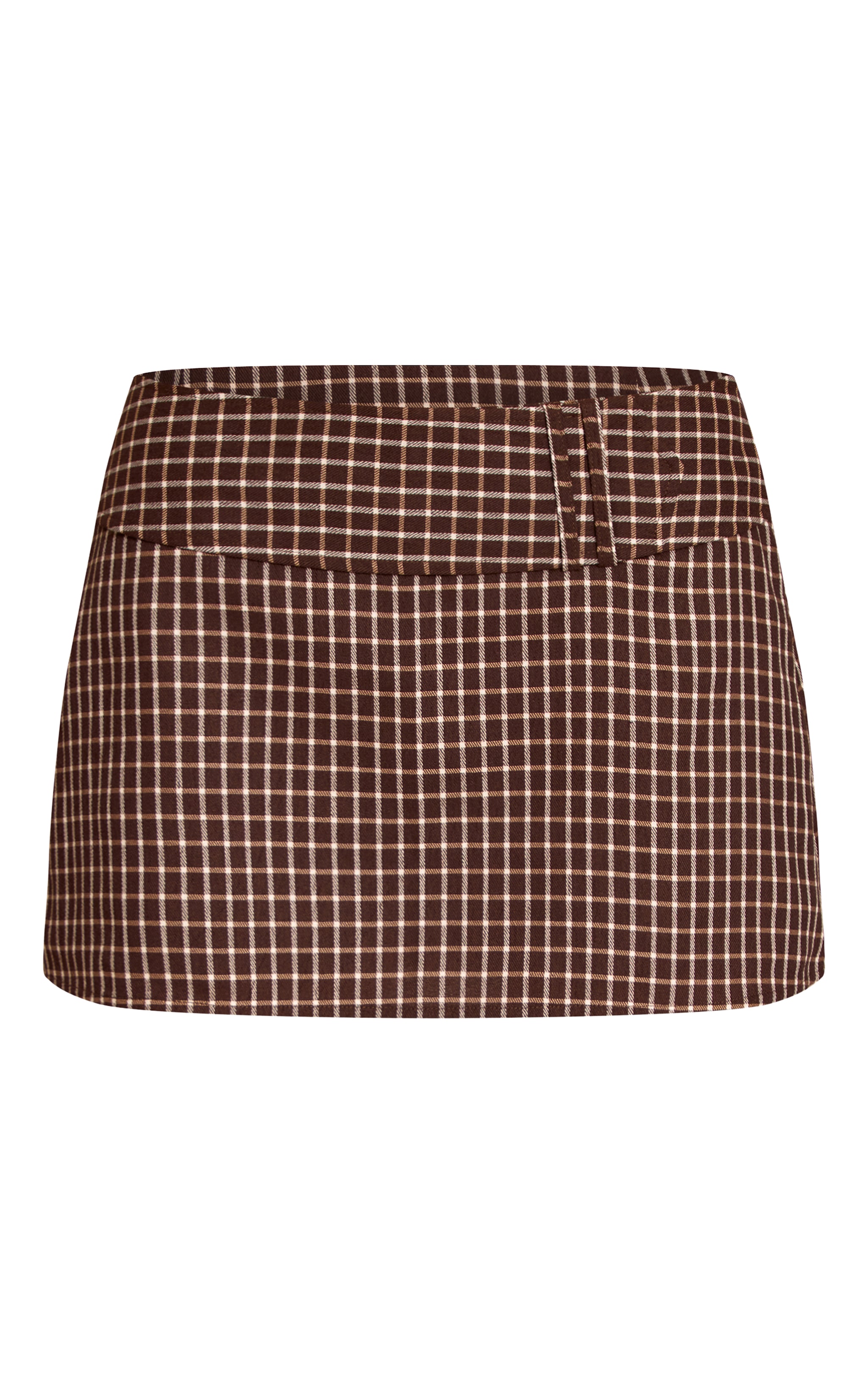 Brown Check Woven Belt Skort  image 6