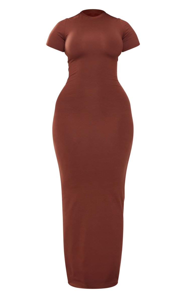 Shape Dark Brown Sculpted Maxi Dress image 5