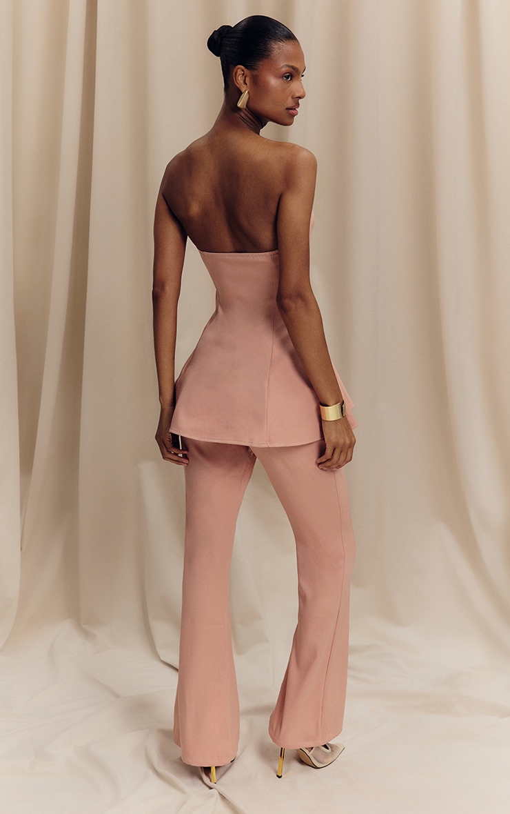 Pantalon de tailleur flare tissé pêche image 2