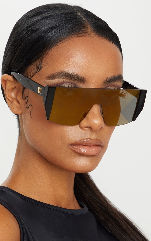 Gold Flat Top Statement Sunglasses