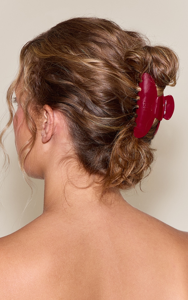 Burgundy PLT Branded Claw Clip