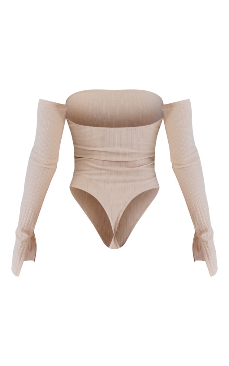 Stone Rib Bardot Long Sleeve Bodysuit image 6